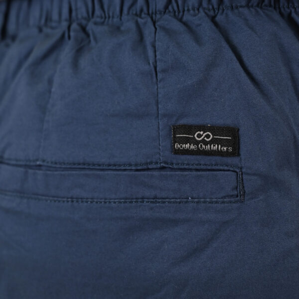 261MSHO-7066 SHORT CHINOS WITH HALF ELASTIC WAISTBAND (LIGHTWEIGHT) SMOKE BLUE