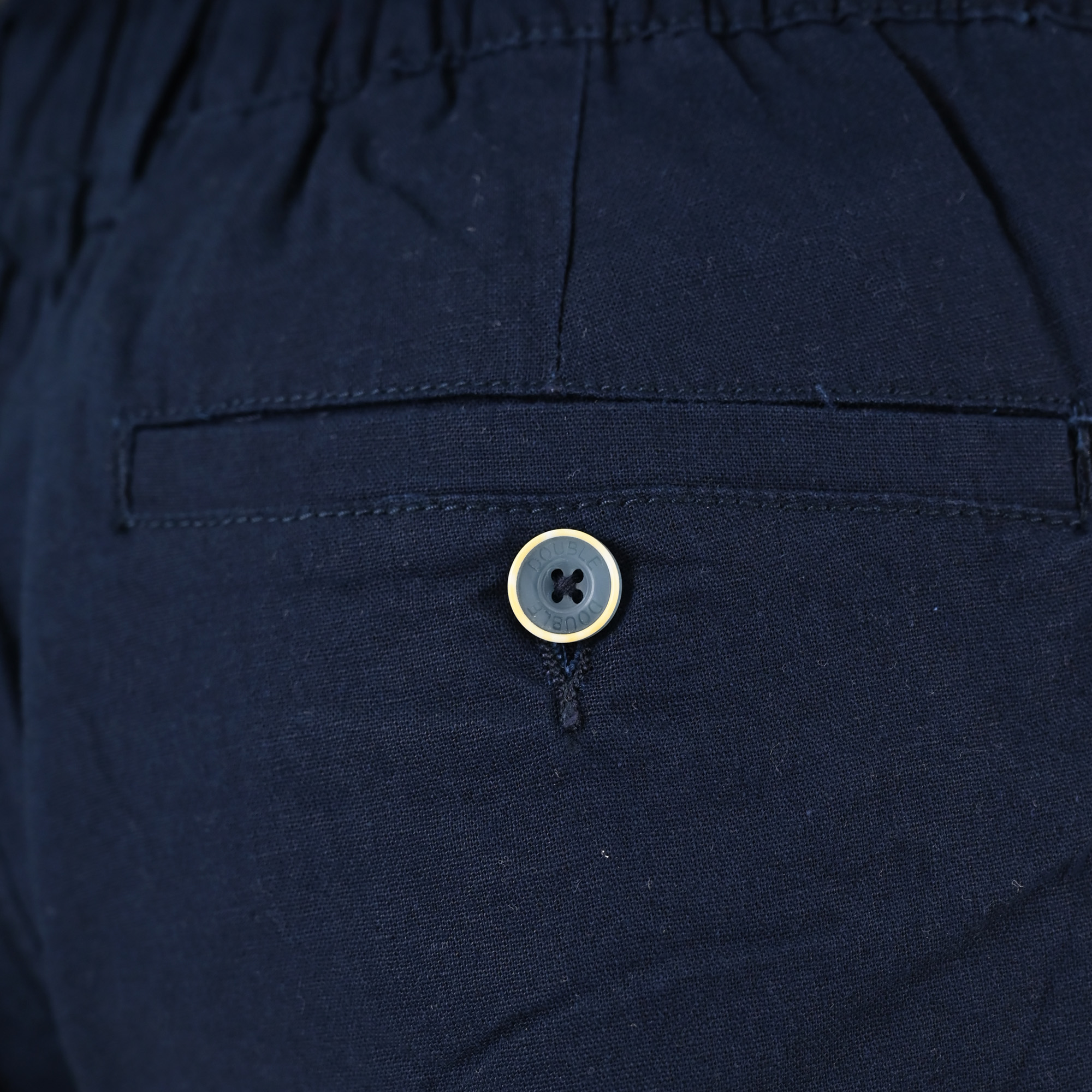261MSHO-7068 CHINOS LINEN BLEND SHORTS WITH ELASTICATED WAISTBAND NAVY - Image 5