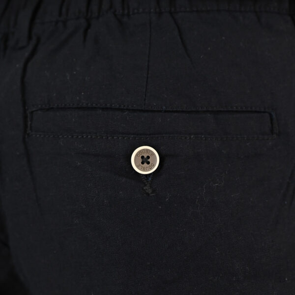 261MSHO-7068 CHINOS LINEN BLEND SHORTS WITH ELASTICATED WAISTBAND BLACK