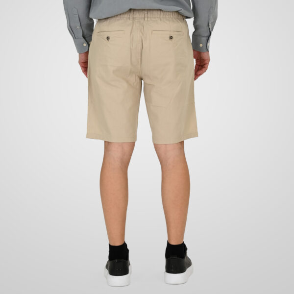 261MSHO-7068 CHINOS LINEN BLEND SHORTS WITH ELASTICATED WAISTBAND LT BEIGE