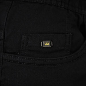 261MSHO-7071 SHORTS WITH ELASTICATED WAIST AND HEM (SPECIAL KNITTED DENIM FABRIC) OFF BLACK - Image 5