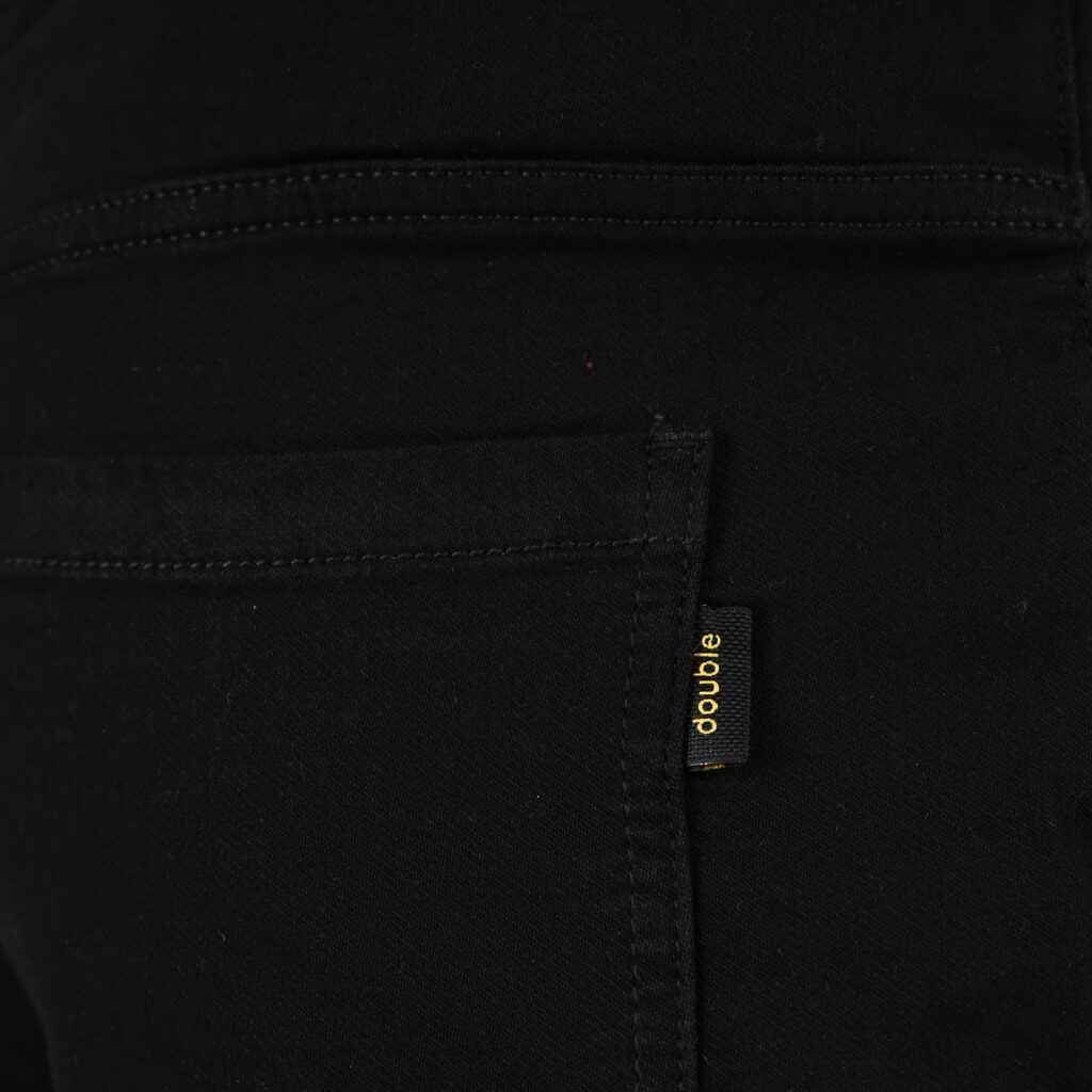 261MSHO-7071 SHORTS WITH ELASTICATED WAIST AND HEM (SPECIAL KNITTED DENIM FABRIC) OFF BLACK