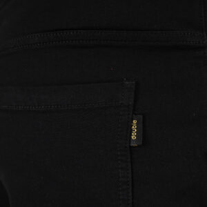 261MSHO-7071 SHORTS WITH ELASTICATED WAIST AND HEM (SPECIAL KNITTED DENIM FABRIC) OFF BLACK - Image 6
