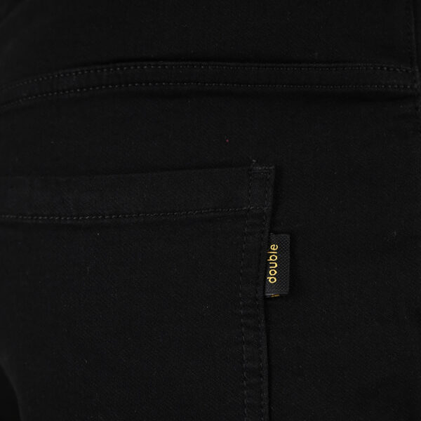 261MSHO-7071 SHORTS WITH ELASTICATED WAIST AND HEM (SPECIAL KNITTED DENIM FABRIC) OFF BLACK