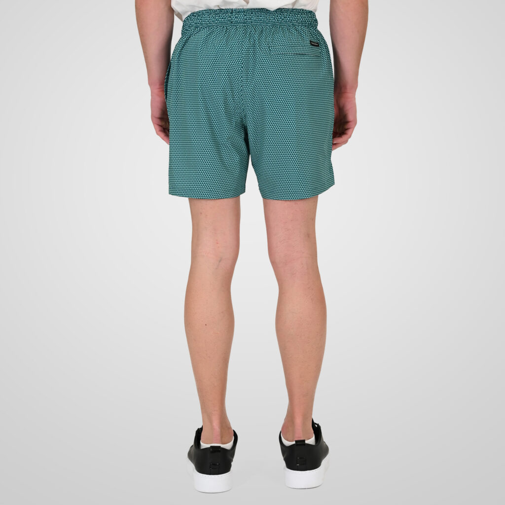 261MTS-8024 SWIM SHORTS IN PATTERNED PRINT (AOP) (4-WAY STRETCH) CC73 TURQOISE