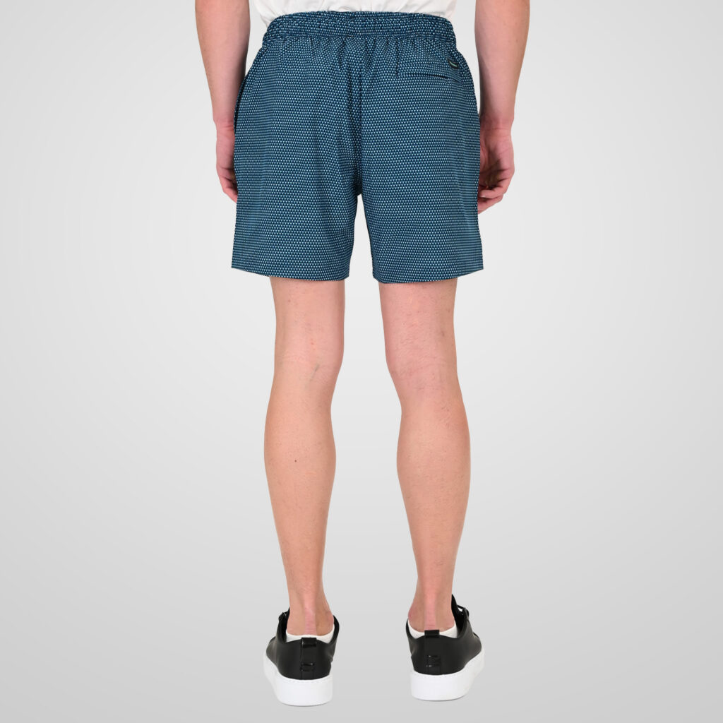 261MTS-8024 SWIM SHORTS IN PATTERNED PRINT (AOP) (4-WAY STRETCH) CC74 NAVY