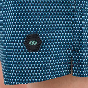 261MTS-8024 SWIM SHORTS IN PATTERNED PRINT (AOP) (4-WAY STRETCH) CC74 NAVY - Image 5