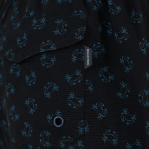 261MTS-8025 SWIM SHORTS IN PATTERNED PRINT (AOP) (4-WAY STRETCH) CC79 BLACK - Image 6