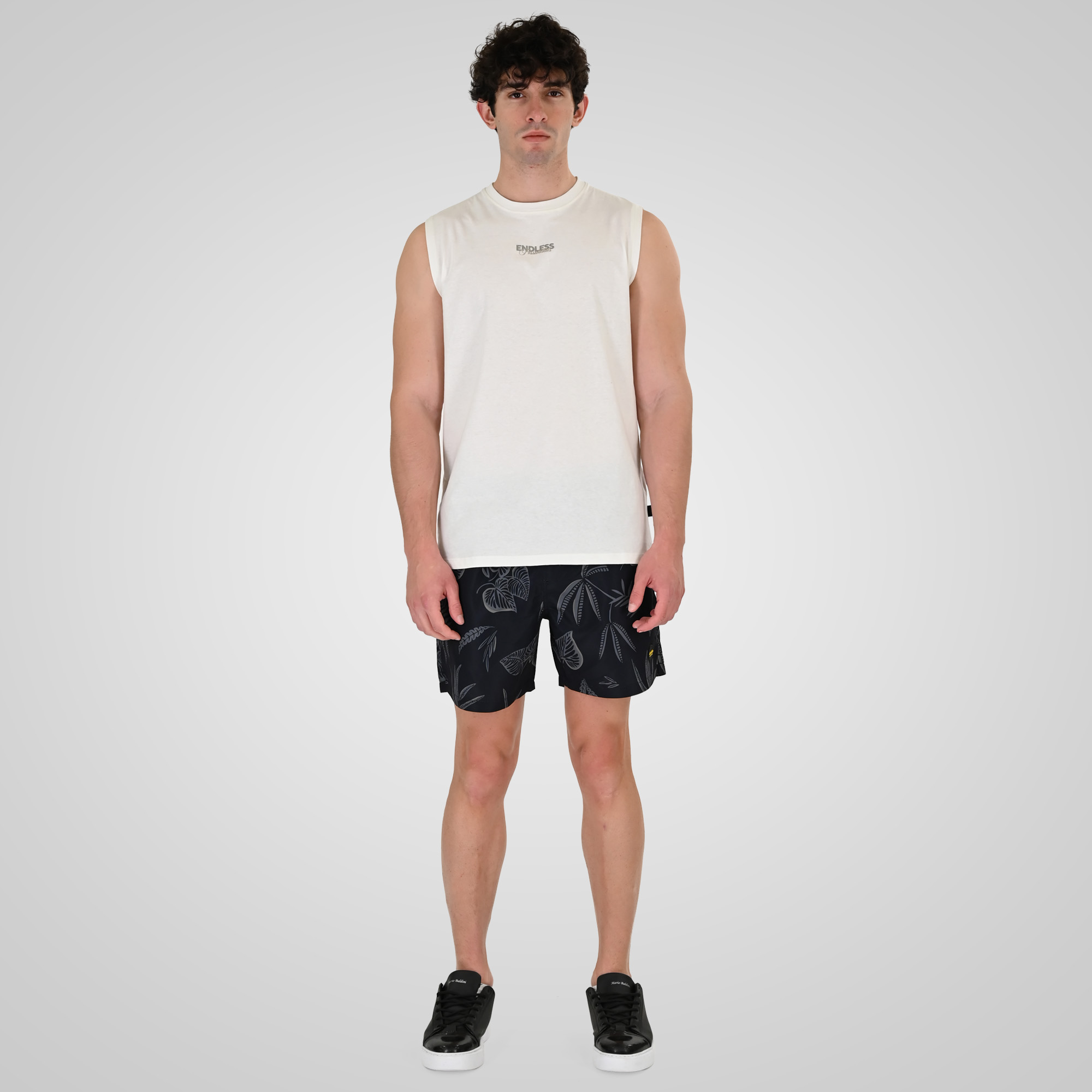 261MTS-8026 SWIM SHORTS (AOP) CC84 BLACK - Image 2