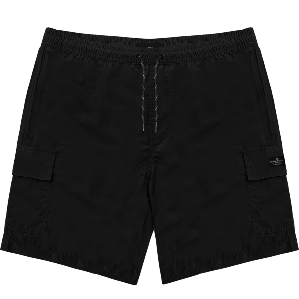 261MTS-8033 MID-LENGHT SWIM SHORTS WITH CARGO POCKETS (4-WAY STRETCH) BLACK