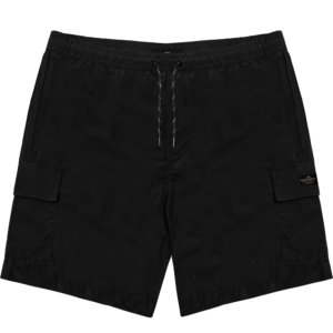 261MTS-8033 MID-LENGHT SWIM SHORTS WITH CARGO POCKETS (4-WAY STRETCH) BLACK