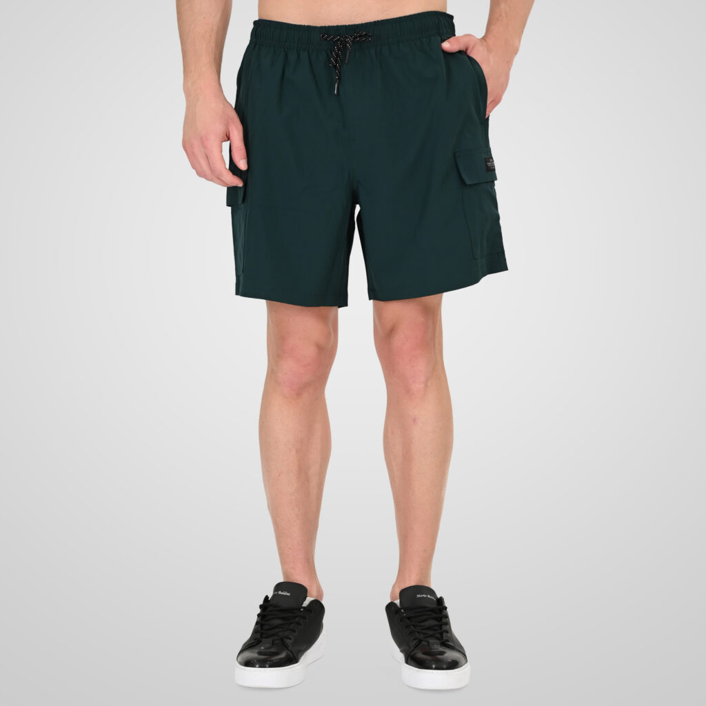 261MTS-8033 MID-LENGHT SWIM SHORTS WITH CARGO POCKETS (4-WAY STRETCH) HUNTER GREEN