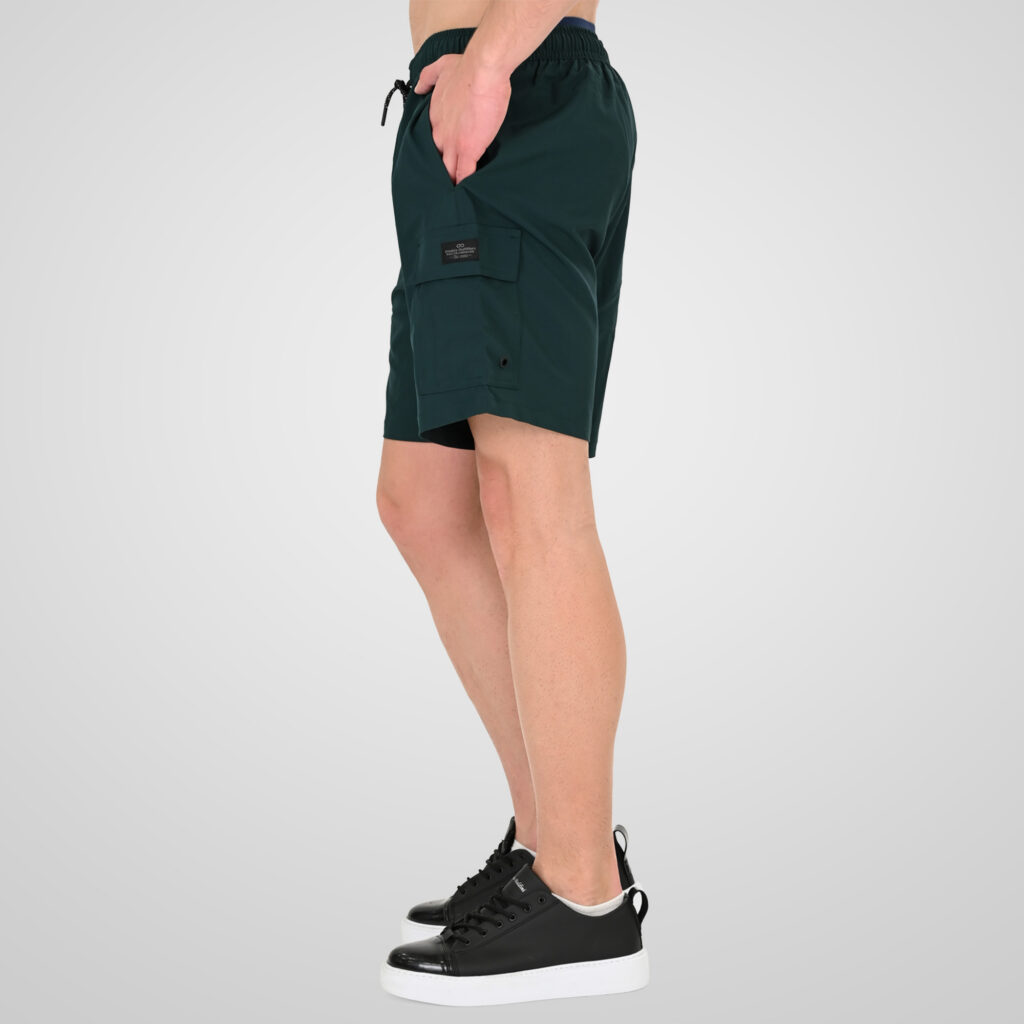 261MTS-8033 MID-LENGHT SWIM SHORTS WITH CARGO POCKETS (4-WAY STRETCH) HUNTER GREEN