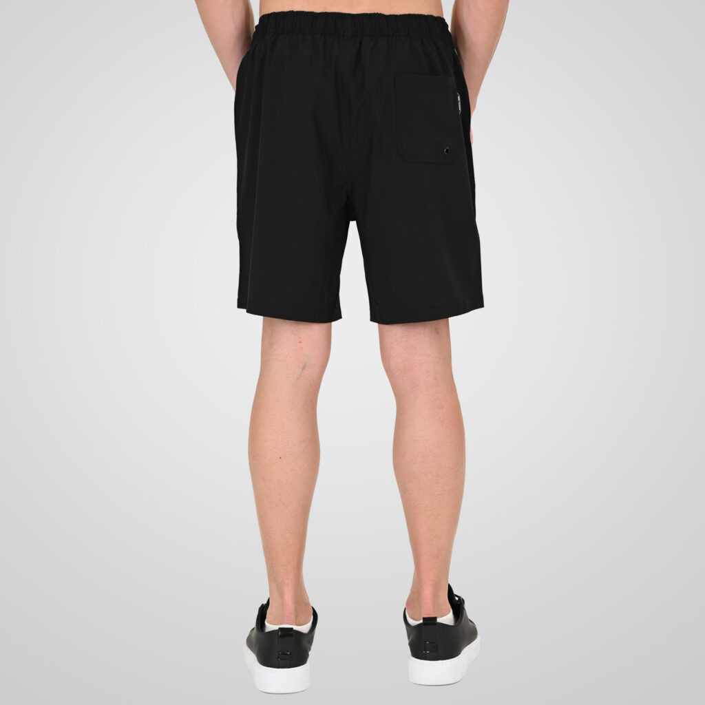 261MTS-8034 MID-LENGHT SWIM SHORTS WITH HIGH DENSITY PRINT (4-WAY STRETCH) BLACK