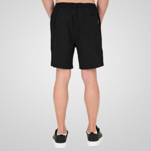 261MTS-8034 MID-LENGHT SWIM SHORTS WITH HIGH DENSITY PRINT (4-WAY STRETCH) BLACK - Image 4
