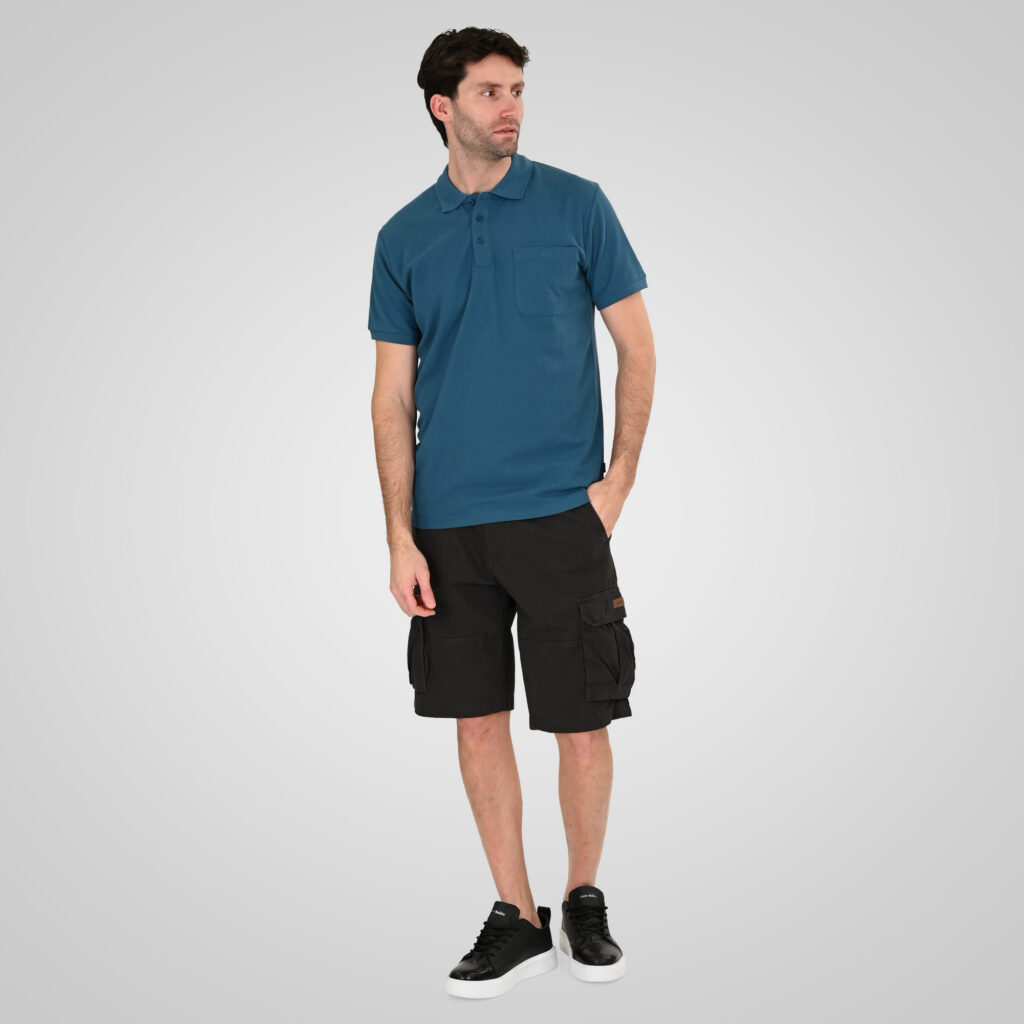 261PS-3031 POLO PIQUE STEEL BLUE
