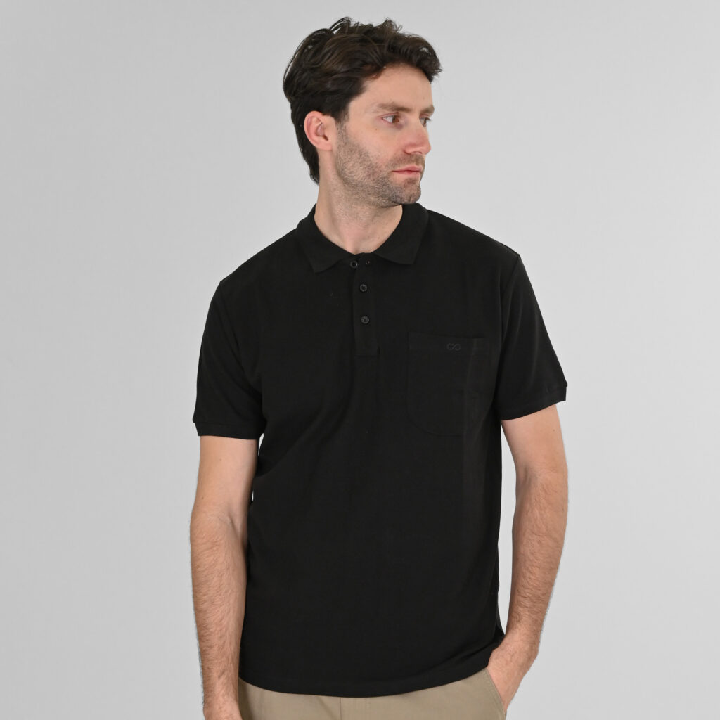 261PS-3031 POLO PIQUE BLACK