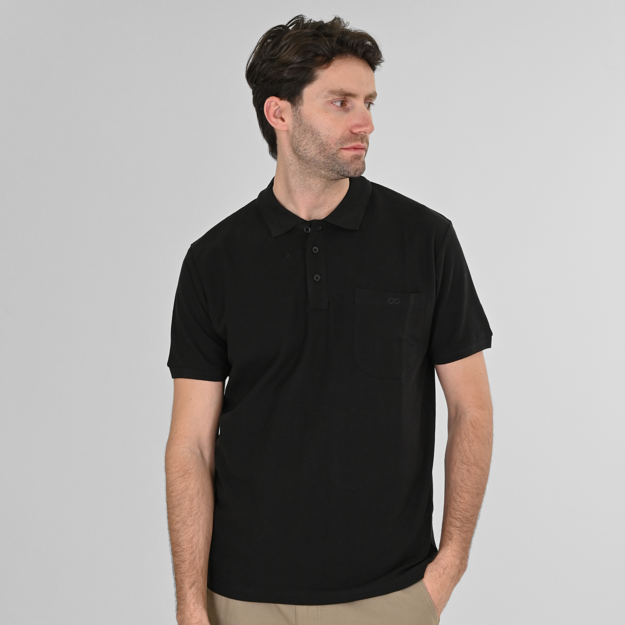 261PS-3031 POLO PIQUE BLACK - Image 1