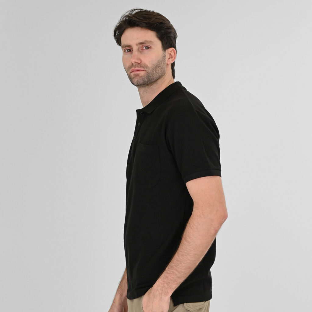261PS-3031 POLO PIQUE BLACK