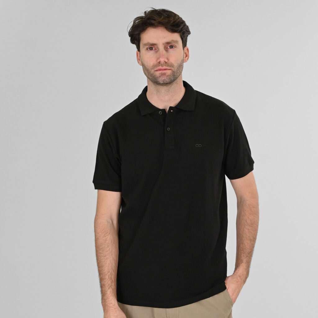 261PS-3032 POLO PIQUE BLACK