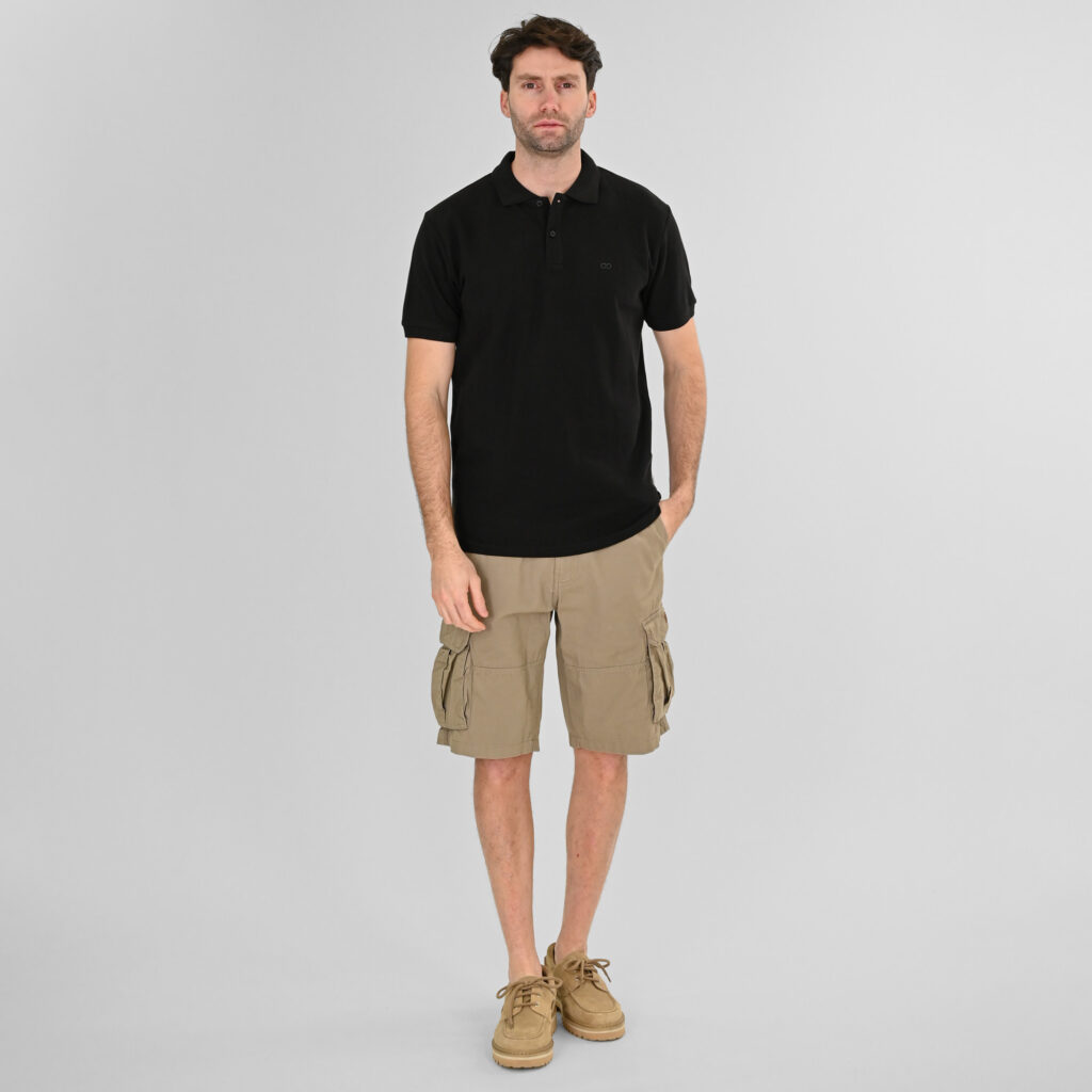 261PS-3032 POLO PIQUE BLACK