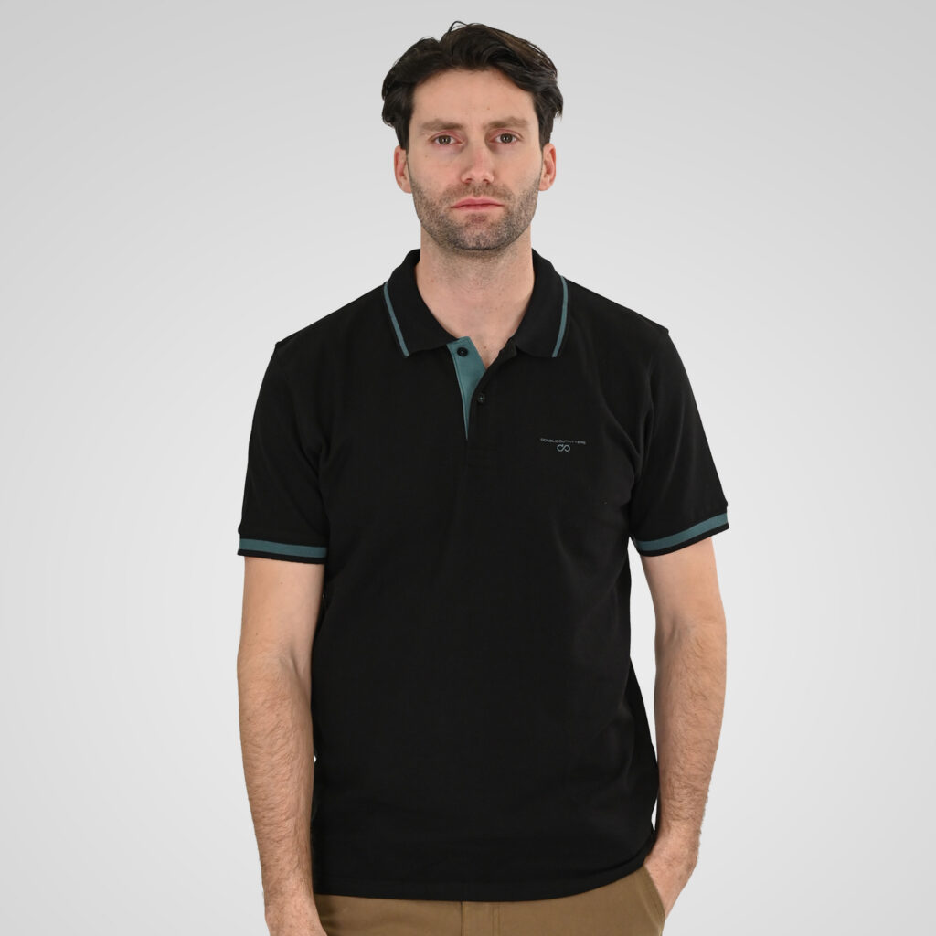 261PS-3035 POLO PIQUE BLACK
