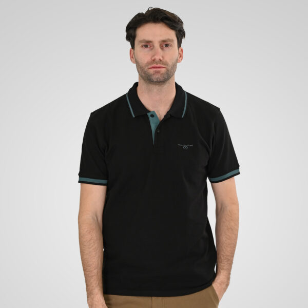 261PS-3035 POLO PIQUE BLACK