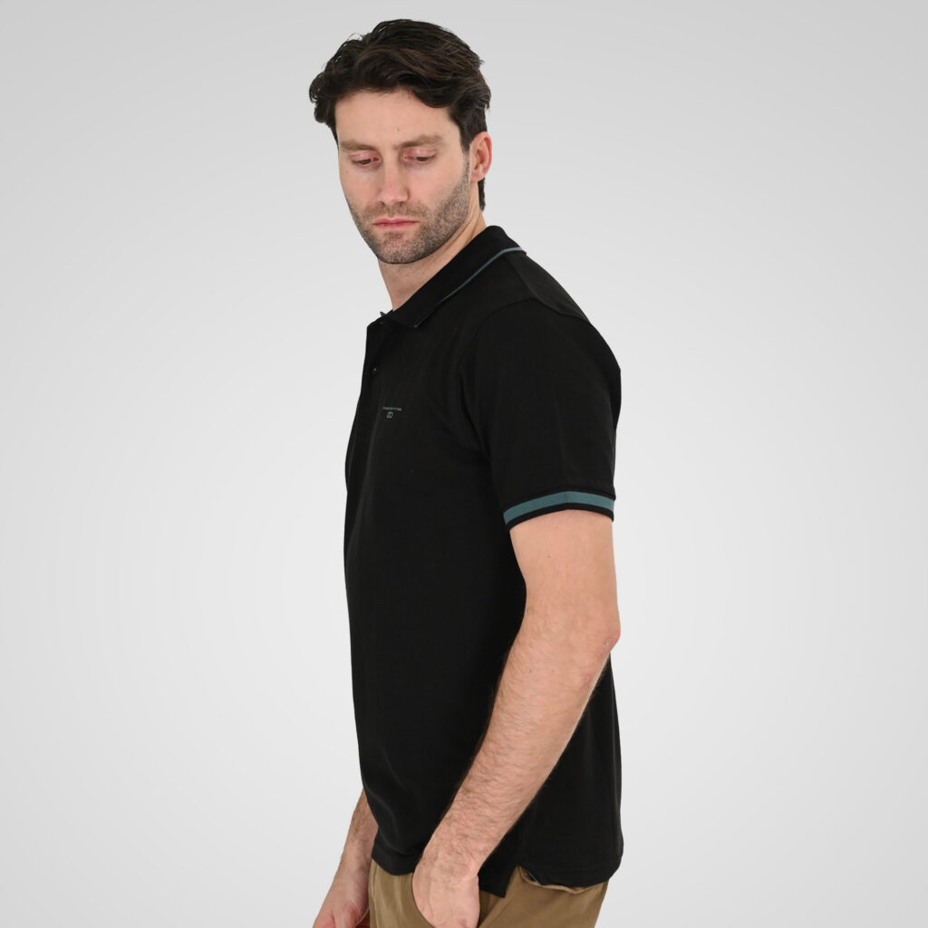 261PS-3035 POLO PIQUE BLACK
