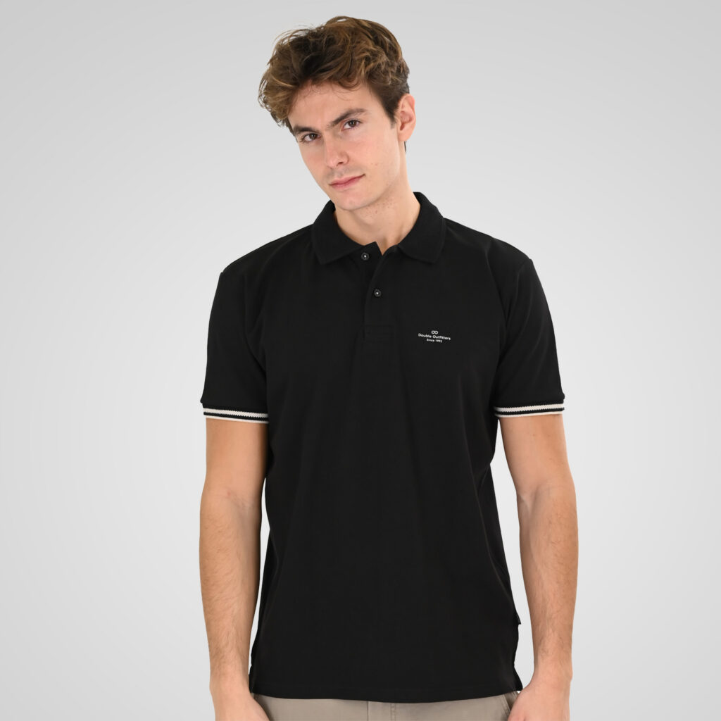 261PS-3072 POLO PIQUE (ELASTANE FABRIC) BLACK