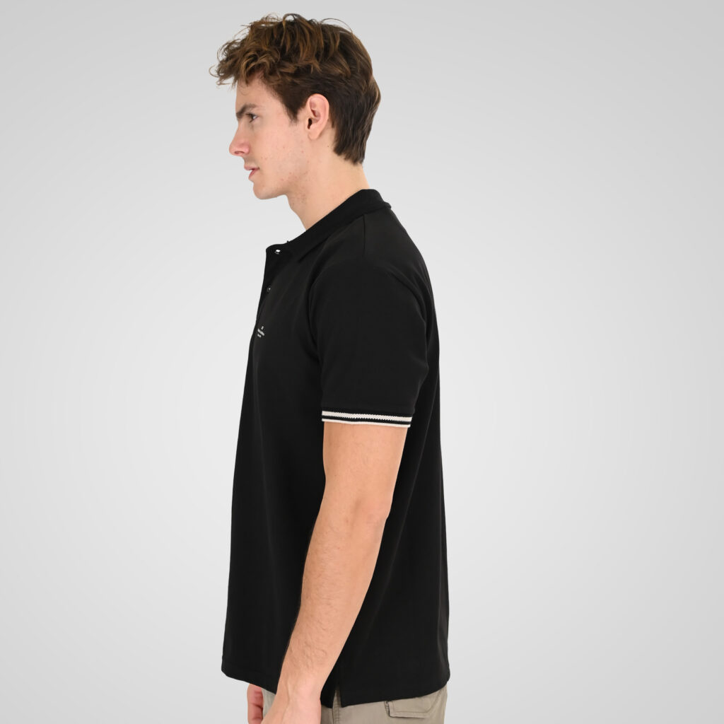261PS-3072 POLO PIQUE (ELASTANE FABRIC) BLACK