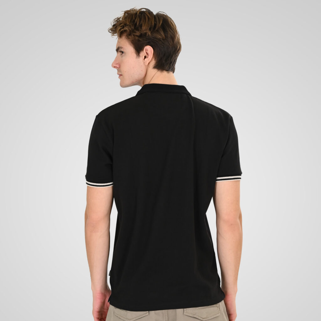 261PS-3072 POLO PIQUE (ELASTANE FABRIC) BLACK