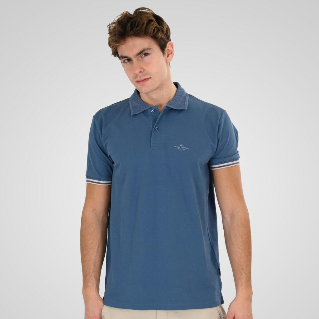 261PS-3072 POLO PIQUE (ELASTANE FABRIC) STONE BLUE