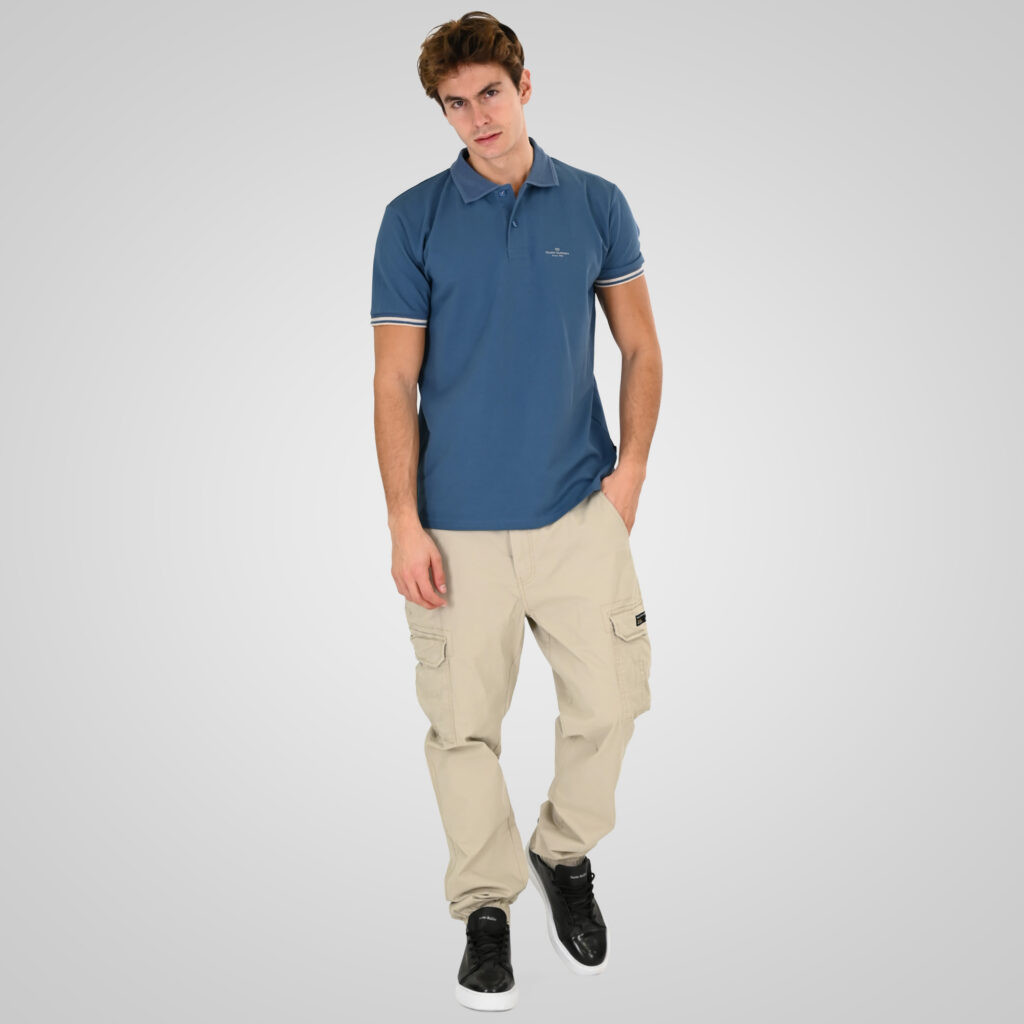 261PS-3072 POLO PIQUE (ELASTANE FABRIC) STONE BLUE