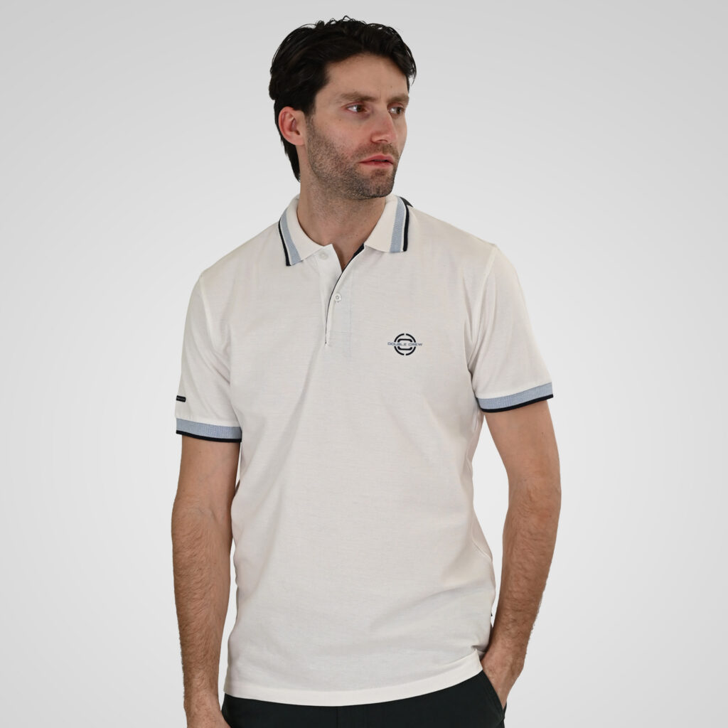 261PS-3077 POLO PIQUE WHITE