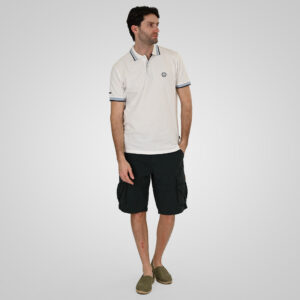 261PS-3077 POLO PIQUE WHITE