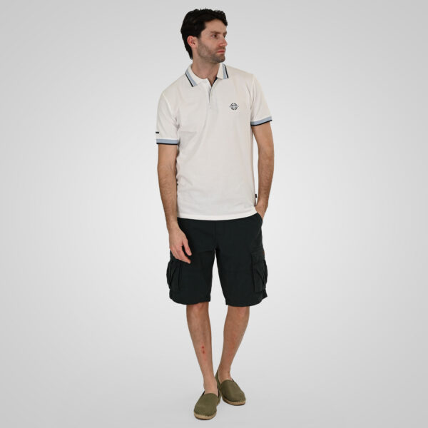 261PS-3077 POLO PIQUE WHITE