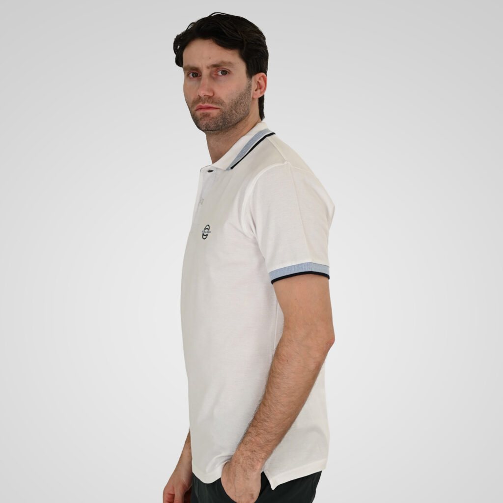 261PS-3077 POLO PIQUE WHITE