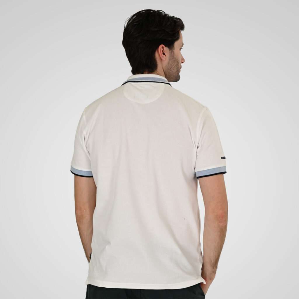 261PS-3077 POLO PIQUE WHITE