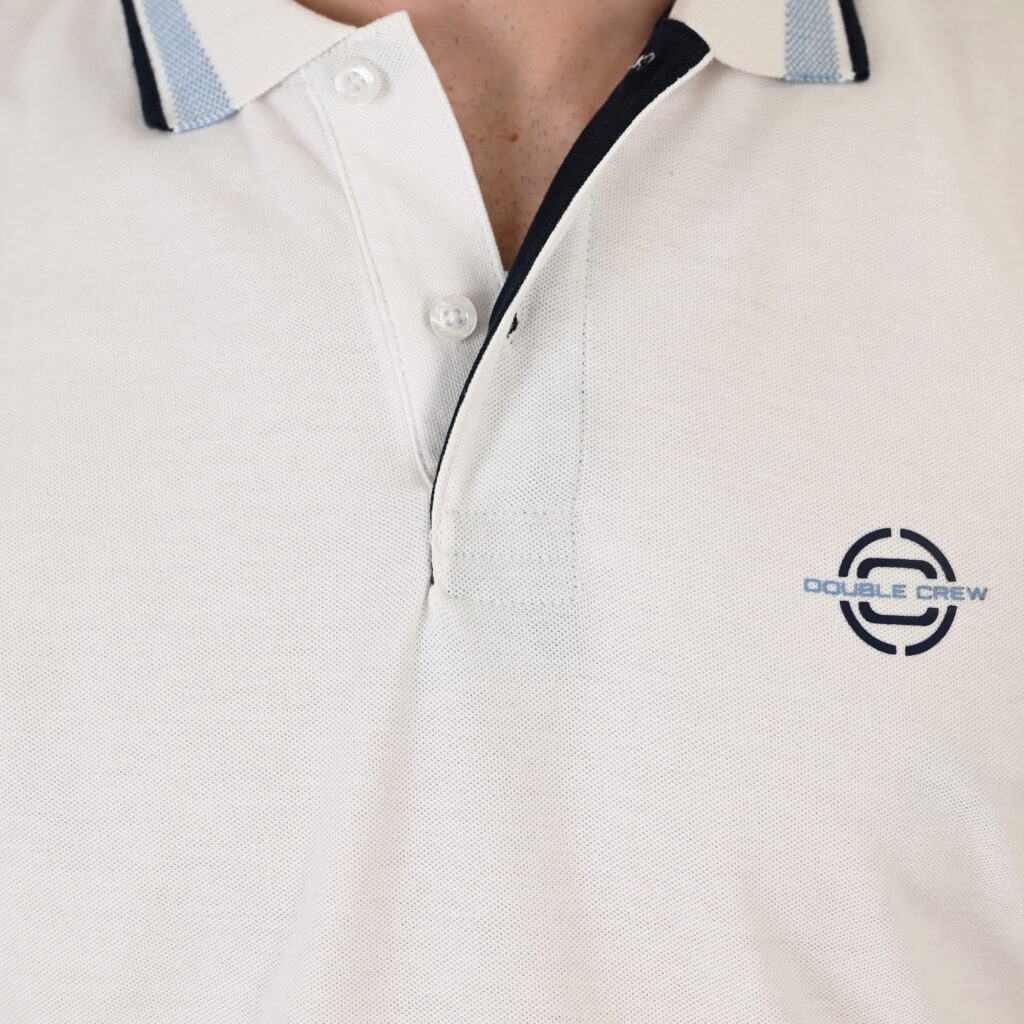 261PS-3077 POLO PIQUE WHITE