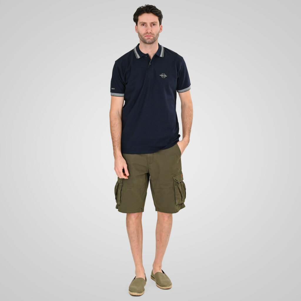 261PS-3077 POLO PIQUE NAVY