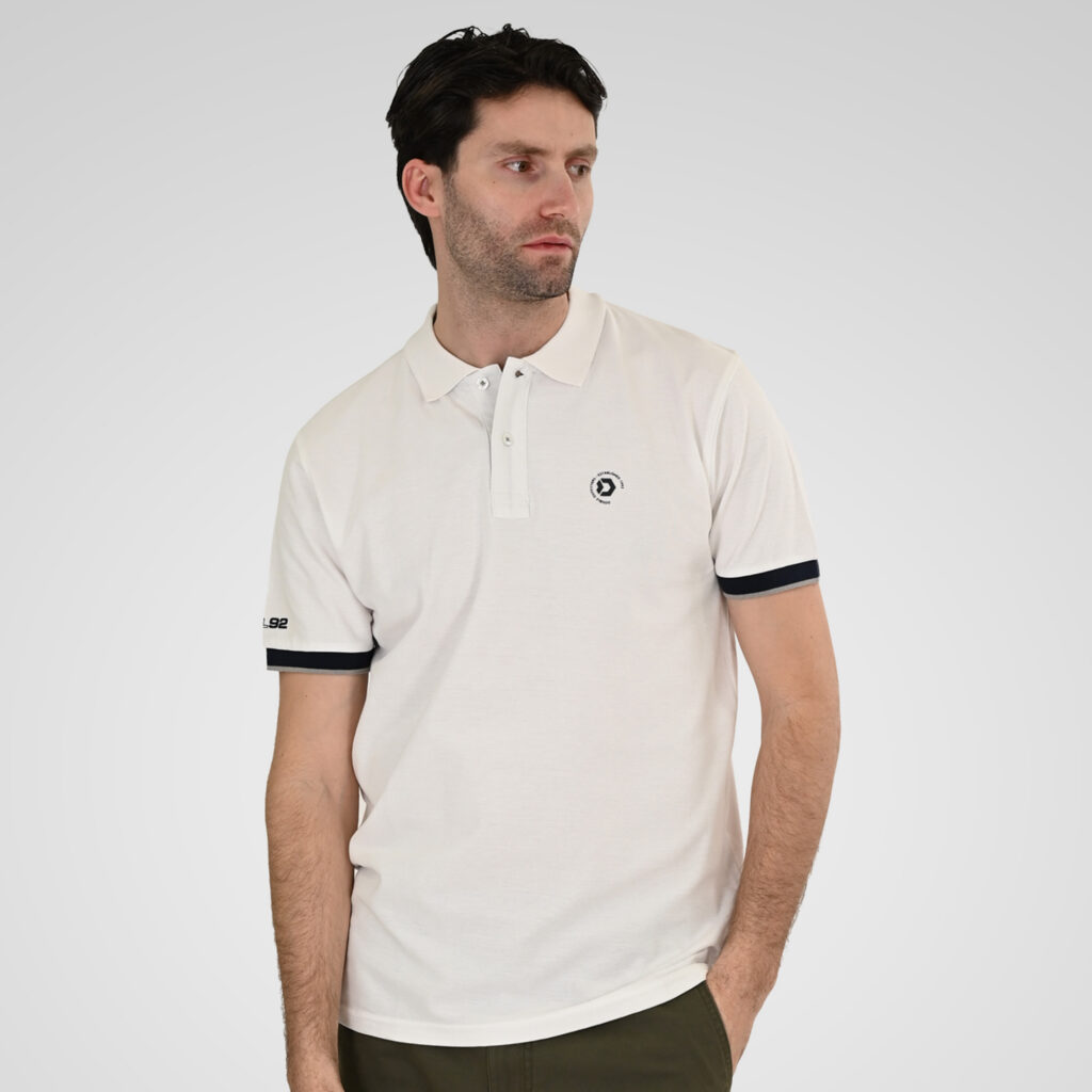 261PS-3078 POLO PIQUE WHITE