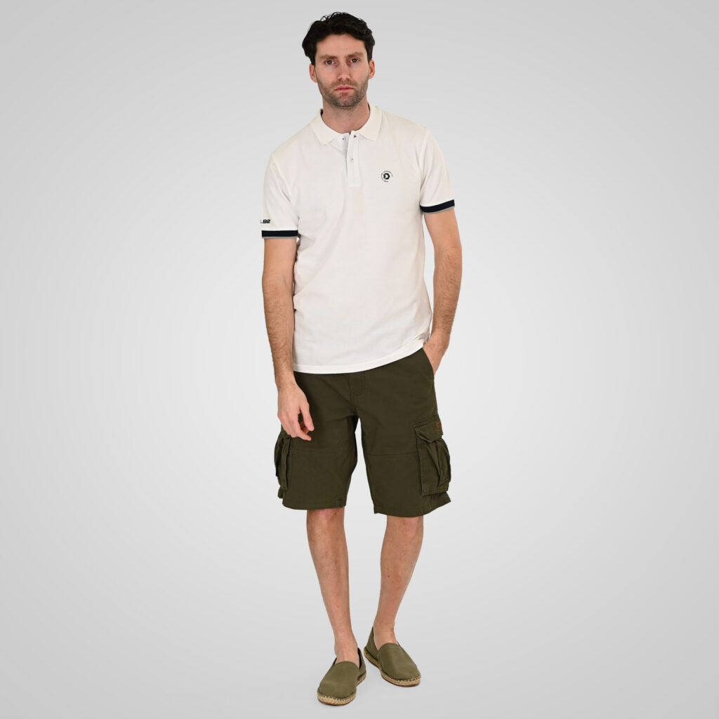 261PS-3078 POLO PIQUE WHITE
