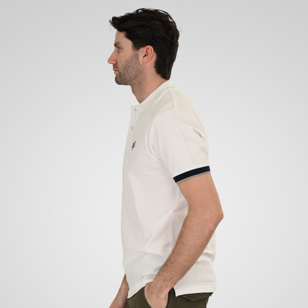 261PS-3078 POLO PIQUE WHITE