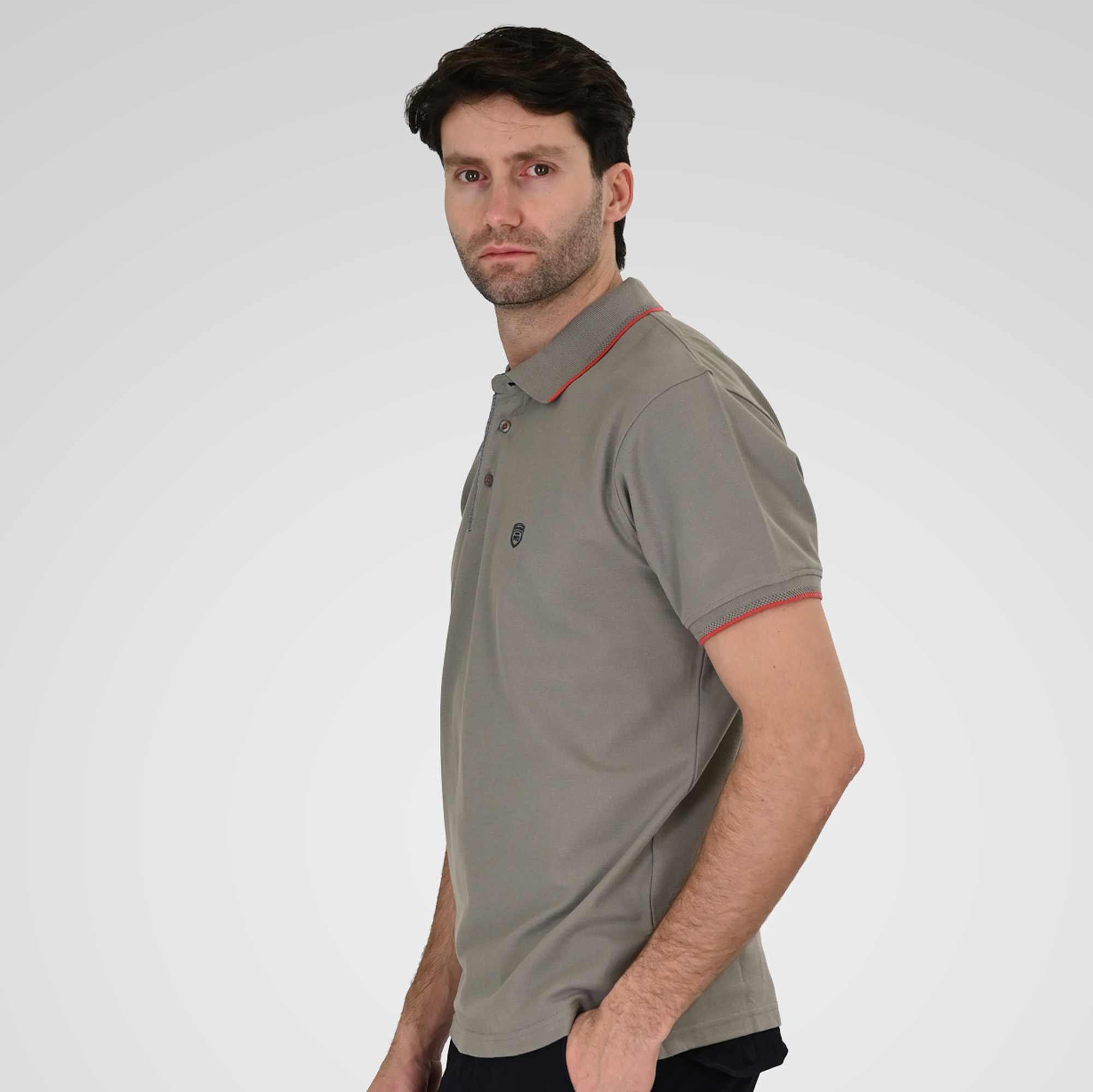261PS-3079 POLO PIQUE LT GREY - Image 3