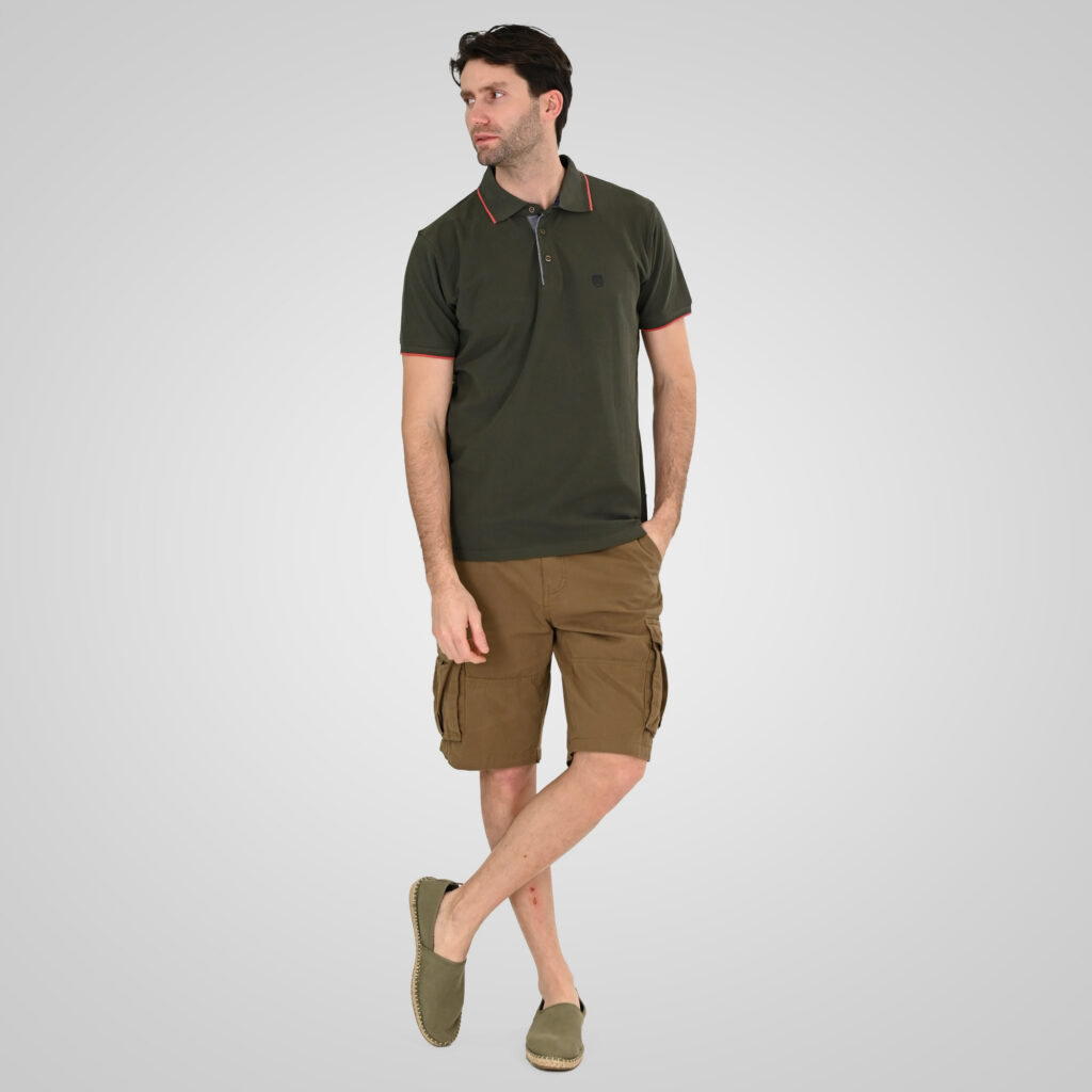 261PS-3079 POLO PIQUE KHAKI
