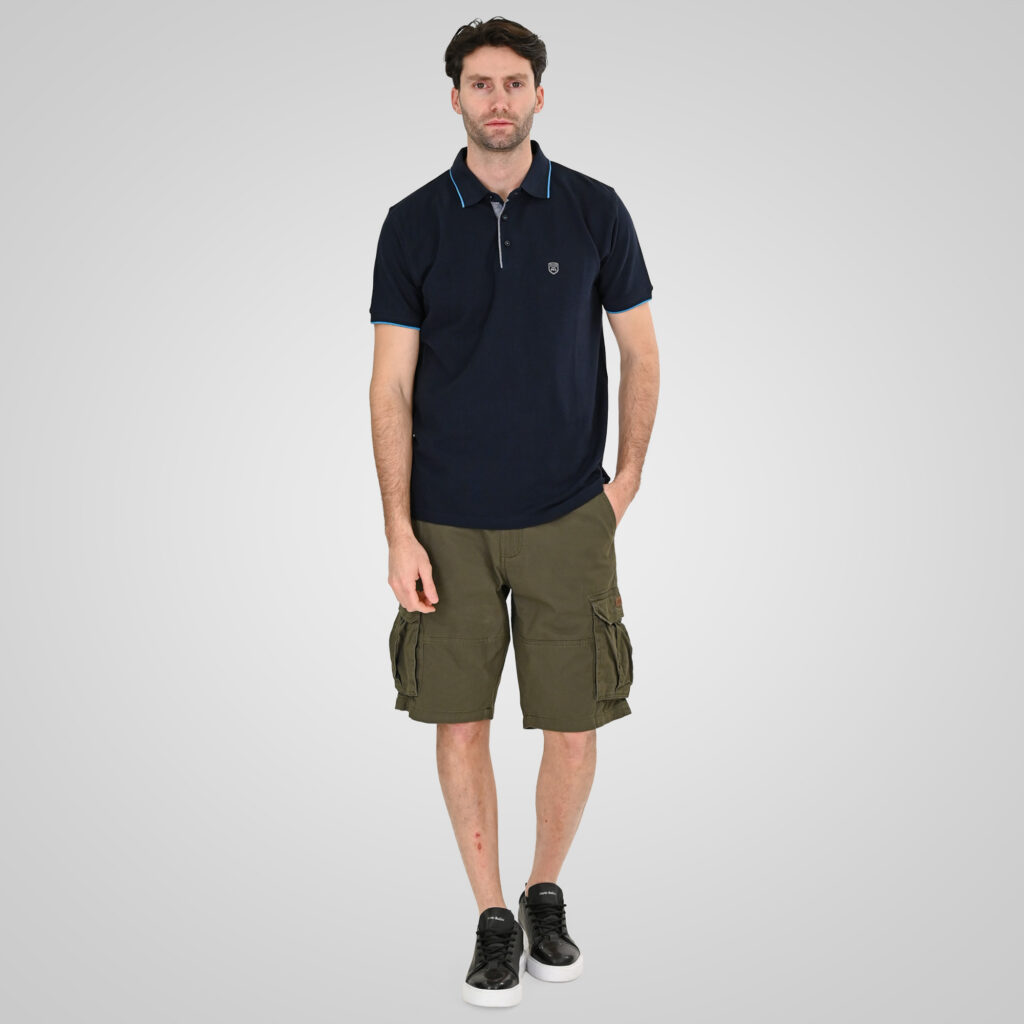 261PS-3079 POLO PIQUE NAVY