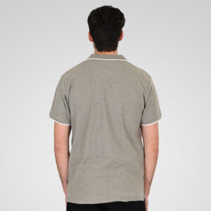 261PS-3080 POLO PIQUE ALL-OVER PRINT LT GREY - Image 4