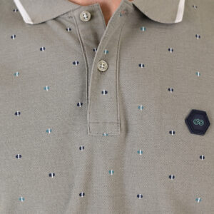 261PS-3080 POLO PIQUE ALL-OVER PRINT LT GREY - Image 5