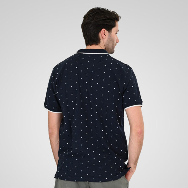 261PS-3080 POLO PIQUE ALL-OVER PRINT NAVY