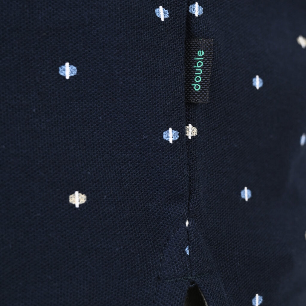 261PS-3080 POLO PIQUE ALL-OVER PRINT NAVY